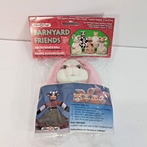 Fibre Craft Barnyard Friends Air Freshener Doll Vintage 1995 Pink White Bunny